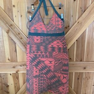 Patagonia Women’s Cotton Halter Dress, Size M Faded Red and Grey
